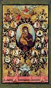 Simon Ushakov Praise to Icons of Virgin Mary of Vladimir. oil on canvas